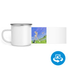 Кружка металлическая белая (круговая запечатка)