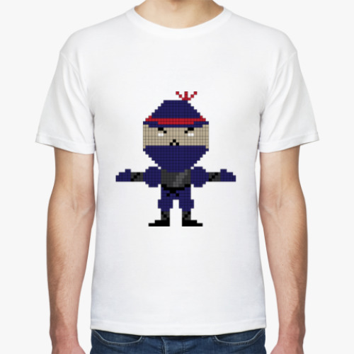 Футболка с принтом Ниндзя 8 бит
