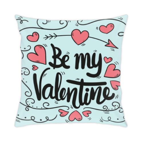 Подушка с принтом День святого Валентина