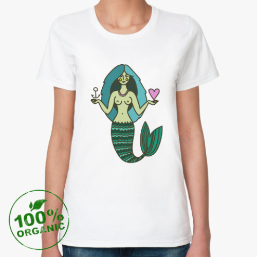 Женская футболка из органик-хлопка Русалка