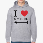 Толстовка худи I love my girl