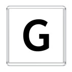 Магнит 6.5 x 6.5 см Буква G