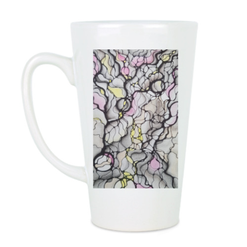 Чашка Латте с принтом нейрографика 'нейродрево'