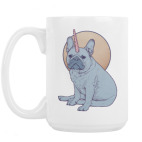 Большая кружка (420 мл) Мопс единорог