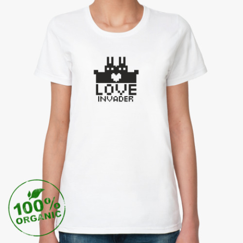 Женская футболка из органик-хлопка Love Invader