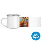 Кружка металлическая белая (круговая запечатка)