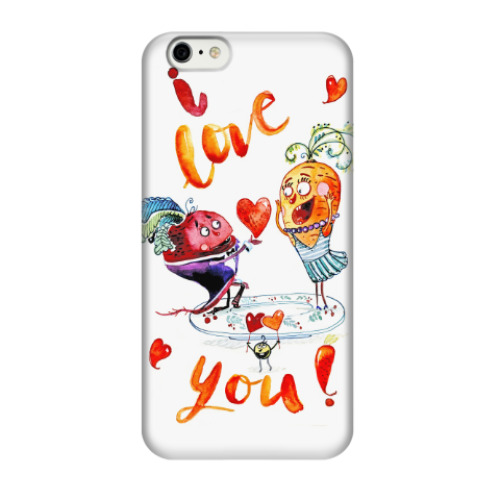 Чехол для iPhone 6/6s Любовь и морковь
