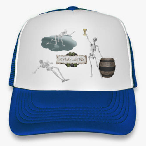 Кепка-тракер с принтом In vino veritas