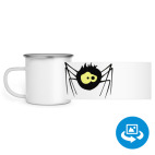 Кружка металлическая белая (круговая запечатка)