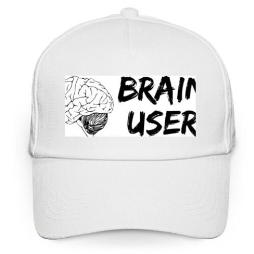Кепка бейсболка с принтом Brain user