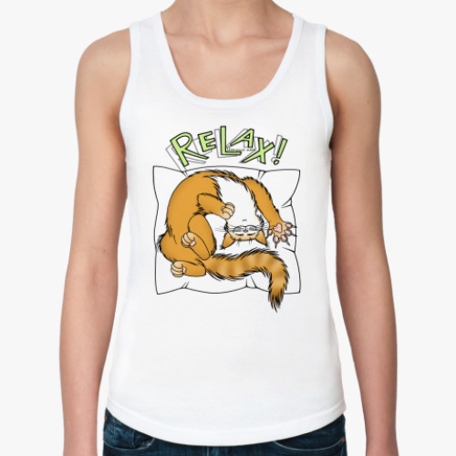 Женская майка с принтом 'Расслабься!'