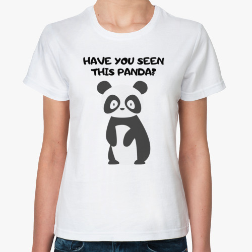 Классическая футболка Розыск Хорошая Грустная Панда
