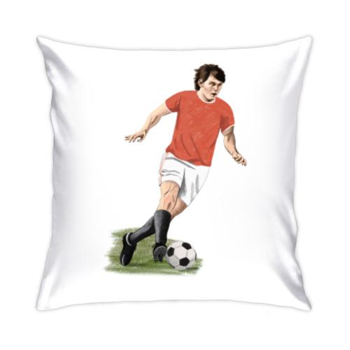 Подушка с принтом футболист Месси