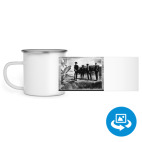 Кружка металлическая белая (круговая запечатка)