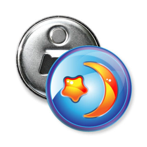 Магнит-открывашка с принтом звезда