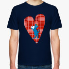 Средневековый кот на клетчатом сердце