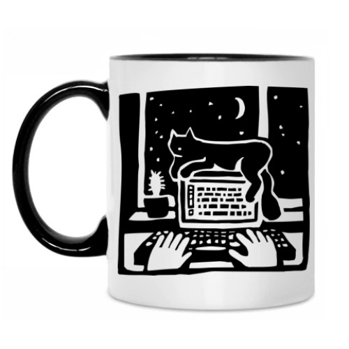 Кружка Кот всегда рядом