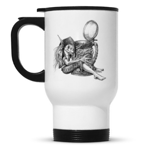 Кружка-термос с принтом Эльф-Пивоман