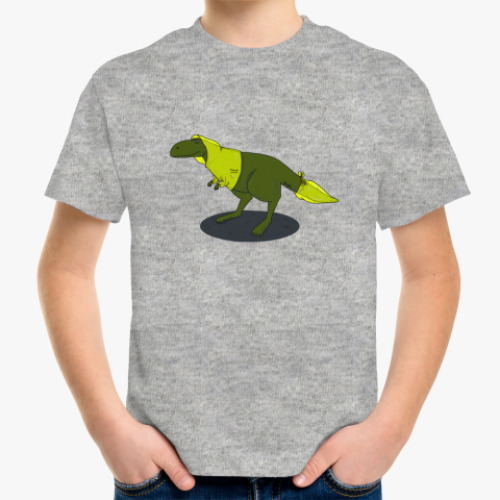 Детская футболка  Скептический тираннозавр