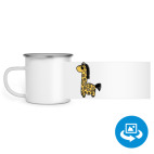 Кружка металлическая белая (круговая запечатка)