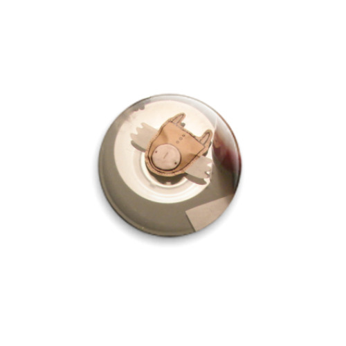 Значок 25мм с принтом дурачьё