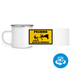 Кружка металлическая белая (круговая запечатка)