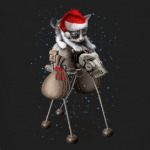 Happy New Year steampunk cat