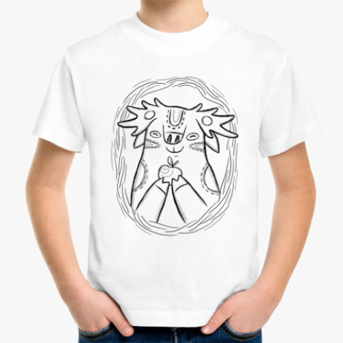 Детская футболка с принтом Лось