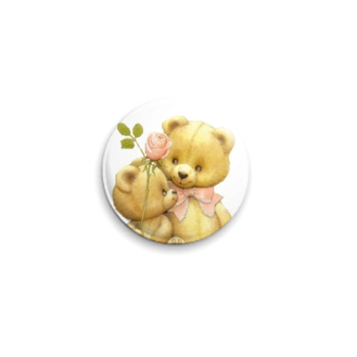 Значок 25мм  Мишки