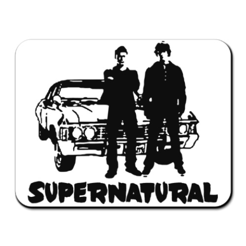 Коврик для мыши с принтом Supernatural Impala
