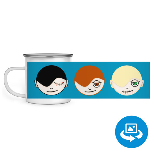 Эмалированная кружка (круговая запечатка) с принтом Ниче-гошеньки