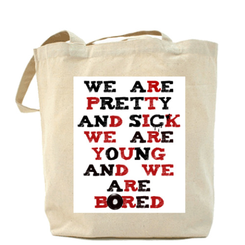 Сумка шоппер с принтом  Go insane!