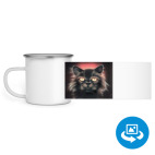 Кружка металлическая белая (круговая запечатка)