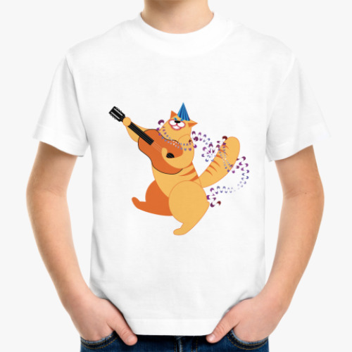 Детская футболка с принтом Гитарист
