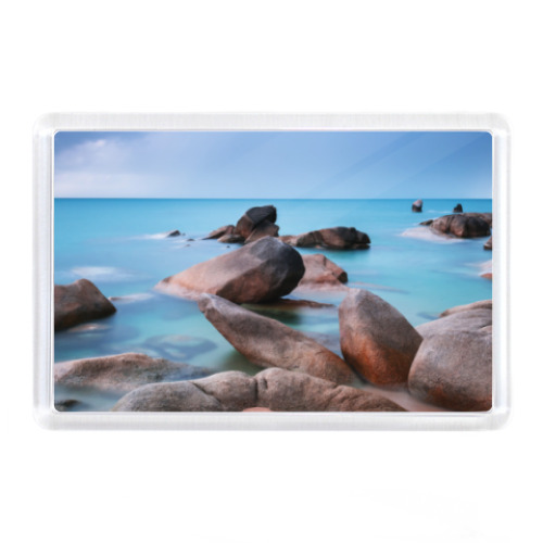 Магнит с принтом Море, солнце, пляж