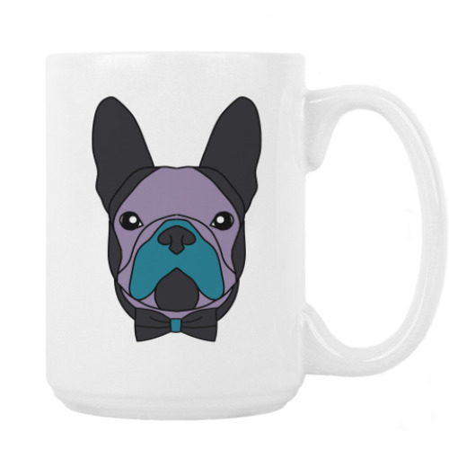 Кружка с принтом Французский бульдог