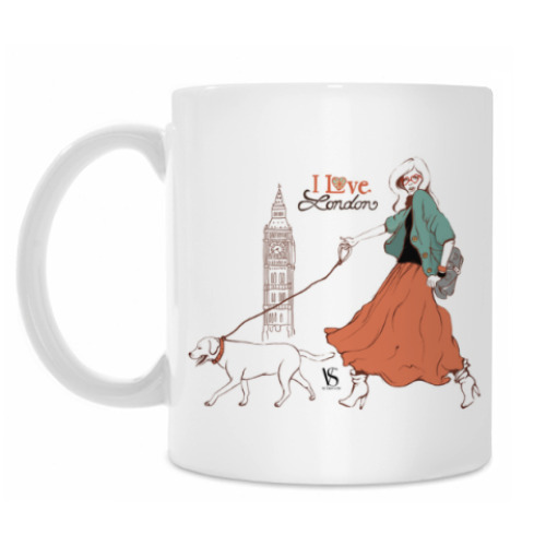 Кружка с принтом I love London