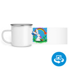 Кружка металлическая белая (круговая запечатка)