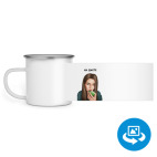 Кружка металлическая белая (круговая запечатка)