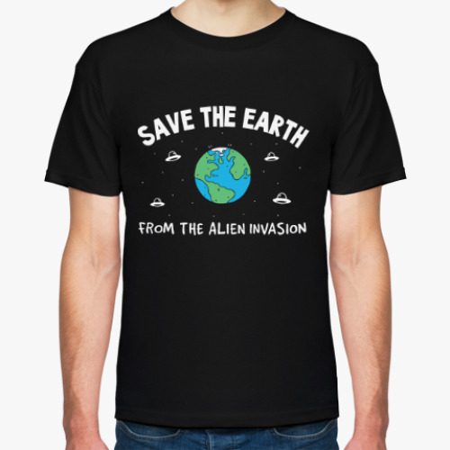 Футболка с принтом Спаси Землю