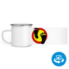 Кружка металлическая белая (круговая запечатка)