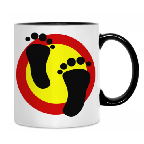 Кружка с принтом Следы