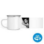 Кружка металлическая белая (круговая запечатка)