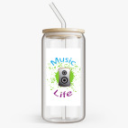 Банка с бамбуковой крышкой