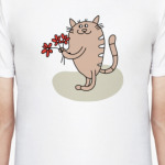  Кот с цветами