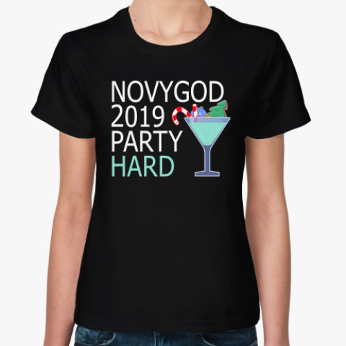 Женская футболка NOVYGOD 2019 PARTY HARD