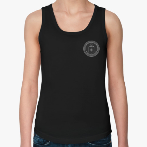 Женская майка с принтом ЦРУ