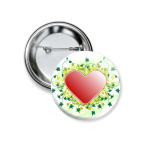 Значок 37 мм Сердце