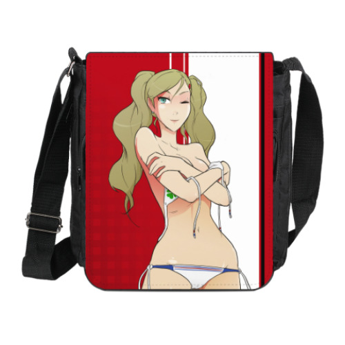 Сумка на плечо (мини-планшет) с принтом 'Девочка в купальнике'