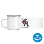 Кружка металлическая белая (круговая запечатка)